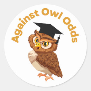 Funny Owl Afstuderen Sticker