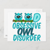 Funny Owl Briefkaart (Voorkant / Achterkant)