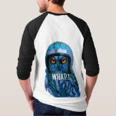 Funny Owl  motorfiets HELMET - dubbelzijdig T-shirt (Achterkant)