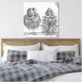 Funny Owls Canvas Afdruk (Insitu (Slaapkamer))