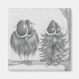 Funny Owls Magneet