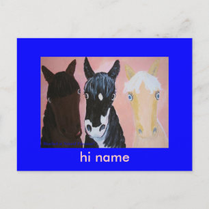 Funny paarden cards passen aan briefkaart