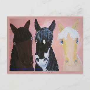 Funny paarden cards passen aan briefkaart