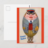 Funny  Paaseieren Man, Cute Briefkaart (Voorkant / Achterkant)