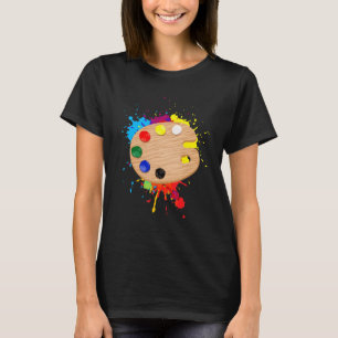 Funny Paint Pallet voor kinderen Mannen Vrouwen Ku T-shirt