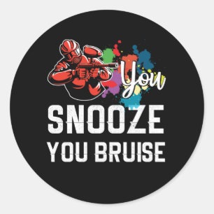 Funny Paintball, je smeekt je te bruisen Ronde Sticker