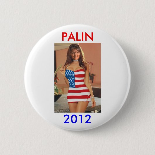 Funny Palin 2012 Button (Anti-Obama) Palin t shirt (Voorkant)