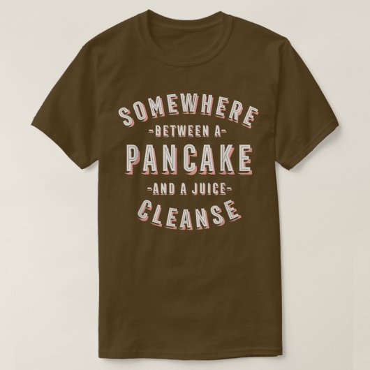Funny Pancake en Juice Cleice Dessert Vegan T-shirt (Design voorkant)
