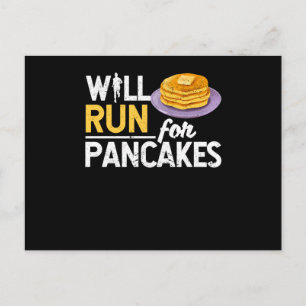 Funny pancake minnaar marathonloper briefkaart