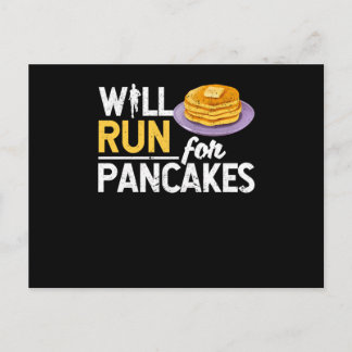 Funny pancake minnaar marathonloper briefkaart