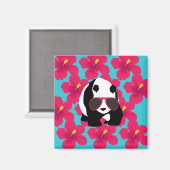 Funny Panda Beer Beach Bum Cool Sunbril Tropics Magneet (Voorkant / Achterkant)