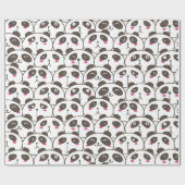 Funny Panda Beer Doodle Cadeaupapier (Vlak)