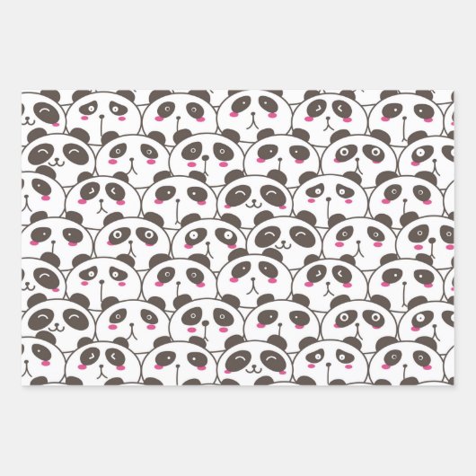 Funny Panda Beer Doodle Inpakpapier Vel (Voorkant 2)