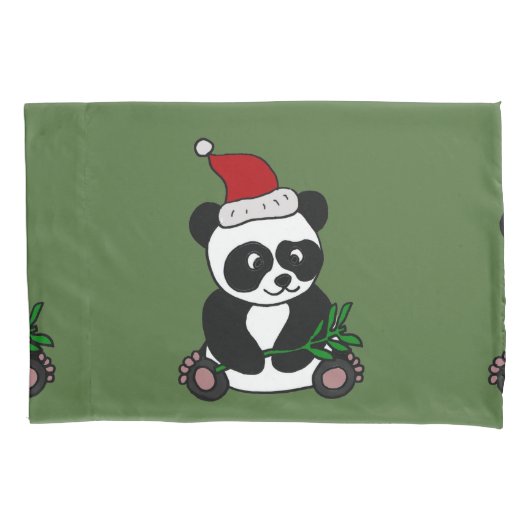 Funny Panda Beer kerstkunst Kussensloop (Voorkant)