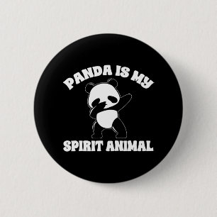Funny Panda Beer Panda is mijn Spirit Animal Boys Ronde Button 5,7 Cm