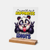 Funny panda beer sarcasme woord kunst acryl bord (Hoek)