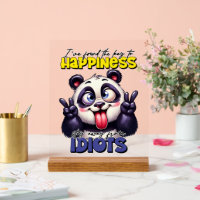 Funny panda beer sarcasme woord kunst