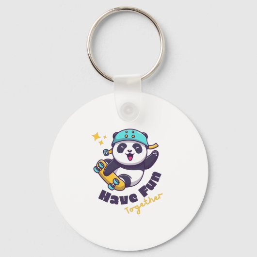 Funny Panda Cute for Animals Lover Sleutelhanger (Voorkant)