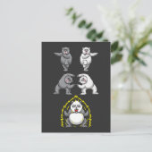 Funny Panda Fusion Polar Transformation Beer Briefkaart (Staand voorkant)