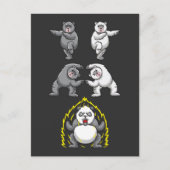 Funny Panda Fusion Polar Transformation Beer Briefkaart (Voorkant)