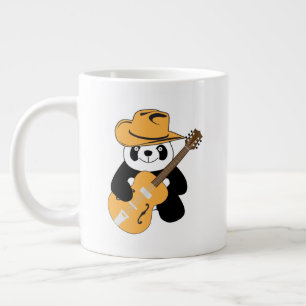 Funny panda met gitaar jumbo mok