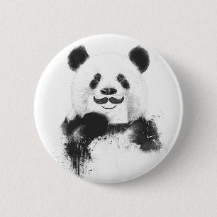 Funny panda ronde button 5,7 cm