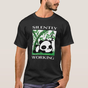 Funny Panda Work Meme T-shirt