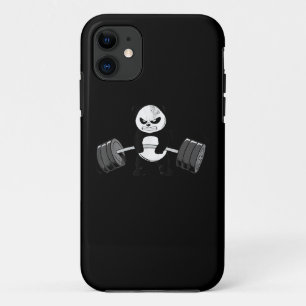 Funny Panda Workout Kitten Gym Deadlift kracht iPhone 11 Hoesje