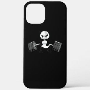 Funny Panda Workout Kitten Gym Deadlift kracht iPhone 12 Pro Max Hoesje