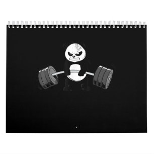 Funny Panda Workout Kitten Gym Deadlift kracht Kalender