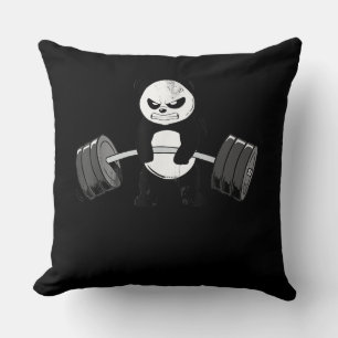 Funny Panda Workout Kitten Gym Deadlift kracht Kussen
