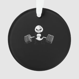 Funny Panda Workout Kitten Gym Deadlift kracht Ornament