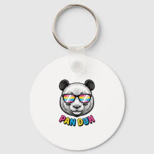 Funny Panda Zonnebril Vintage Graveer Shirt Des Sleutelhanger