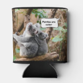 Funny Pandas of Koalas - Welke zijn knuffels? Blikjeskoeler (Achterkant)
