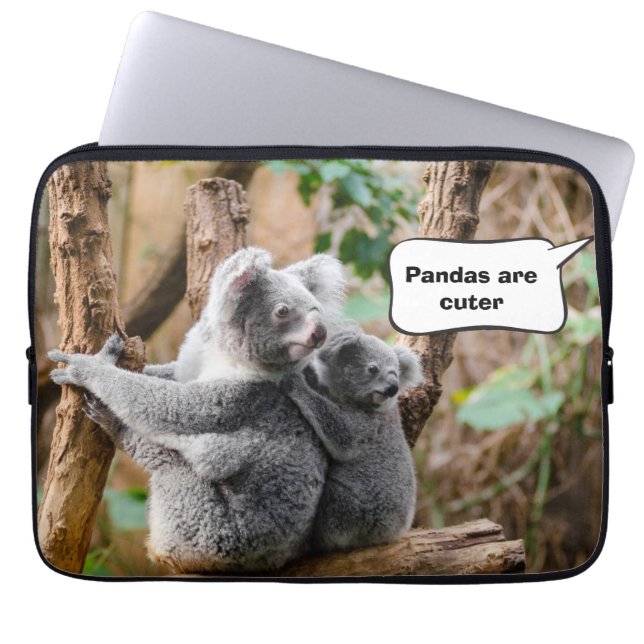 Funny Pandas of Koalas - Welke zijn knuffels? Laptop Sleeve (Voorkant)