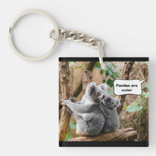 Funny Pandas of Koalas - Welke zijn knuffels? Sleutelhanger