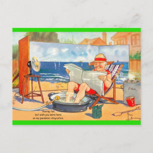 Funny Pandemic Staycation Man Veranderde Exemplaa Briefkaart