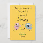 Funny panic bonding coworker custom feestdagenkaart (Voorkant)