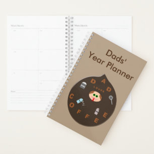 Funny Pap Monster houdt van aangepaste koffieplank Planner