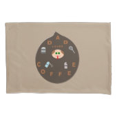 Funny Pap Monster houdt van Coffee Pillowcase Kussensloop (Voorkant)