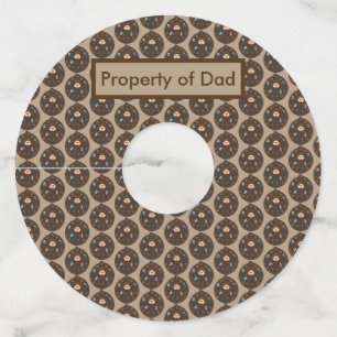 Funny Pap Monster houdt van koffie Wijnglaslabel