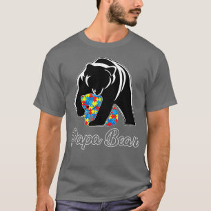 Funny Papa Beer Autism Awareness Autism Matching F T-shirt