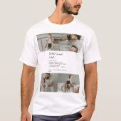 Funny Papa Définitions Photo Collage T-shirt (Devant)