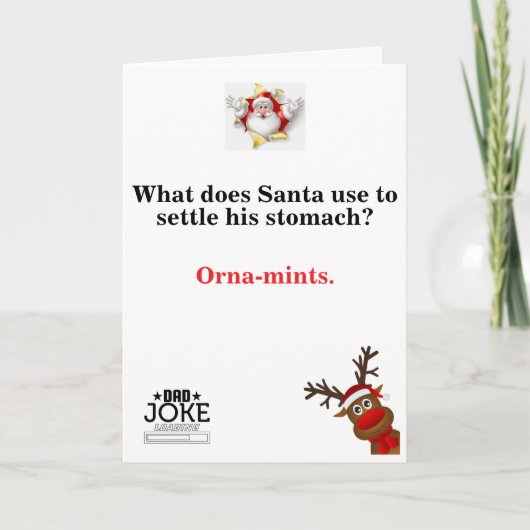 Funny Papa Joke Carte de Noël (Devant)