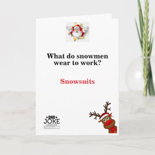 Funny Papa Joke Carte de Noël (Devant)