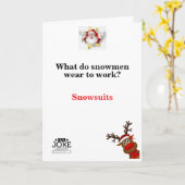 Funny Papa Joke Carte de Noël (Fleur jaune)