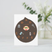 Funny Papa Monster Aime La Carte Postale Café (Debout devant)