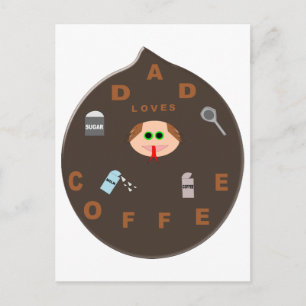 Funny Papa Monster Aime La Carte Postale Café