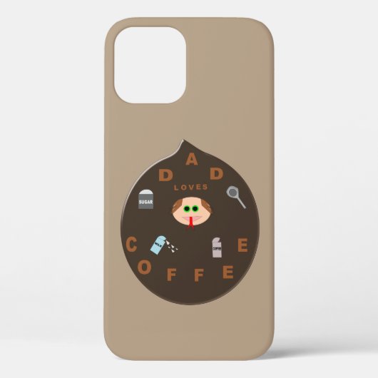 Funny Papa Monster aime le coque iphone de café (Verso)
