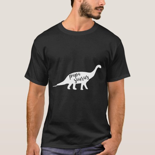 Funny Papa Saurus Dad Dinosaur T-shirt (Voorkant)